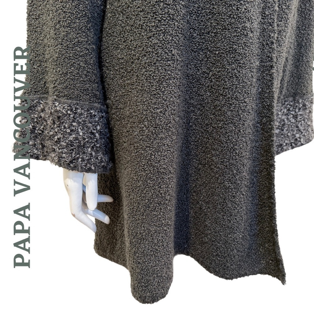 Papa Vancouver Asymmetrical Toggle Closure Boucle Knit Sweater Textured Knit - Picture 5 of 9
